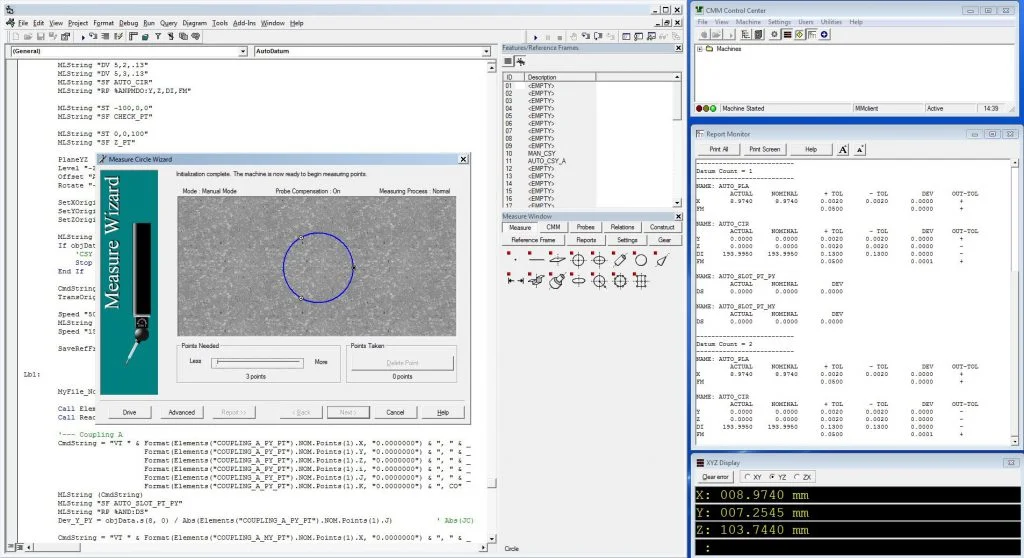 Screenshot of MeasureMax CMM programming services