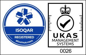 Quality Assurance - UKAS Management Systems ISO 9001 ISOQAR Accredited Logo