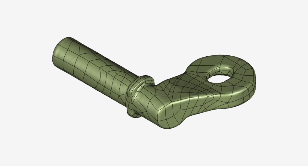 NURBS surface model created form point cloud generated using our 3D scanning service