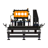 A 2D simplified drawing of an engine on a workshop bench.