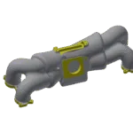 Parametric model of machined engine manifold