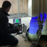 3D Scanning a portion of good stonework to make a template to help with repairs to damaged sections.