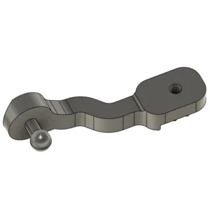 Grey CAD model of reverse engineered link arm